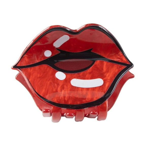 Specollect Clearance 5Pcs Red Lip Hair Claw Clips for Women Valentine Hair Clip Hair Accessories French Hair Barrettes Small Cute Sparkly Hair Clip Hair Decorations Party Hair Clamp