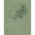 thumbnail image 3 of Johann Peter Krafft 15x18 Black Modern Framed Museum Art Print Titled - Head of a Girl (Study on the 'Return of the Landwehr Man', 1817) (Before 1817), 3 of 5