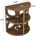 thumbnail image 2 of Tribesigns Half Round End Table, Small Side Table Living Room with 3 Storage Shelf (2PCS), 2 of 6