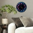 thumbnail image 4 of LED Neon Wall Clock for Home Decor And Timekeeping 10-Inch Silent Wooden Wall Clock, Battery Operated (AA Batteries Not Included), Artistic Home Decor, 4 of 8