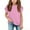 Pink, variant on THDHVS Teen Girl Summer clothes Round Neck Solid Color Casual Short Sleeve Green 9 Years