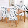 thumbnail image 2 of Yayeee 2 Pack Dining Chair Covers Stretch Parson Chairs Slipcovers Seat Protector, Cute Snowmen, 2 of 6