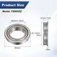 thumbnail image 3 of Uxcell 2-Pack F6804ZZ Flanged Ball Bearing, 4/5" x 1-1/4" x 2/7" Metal Sealed, 3 of 6
