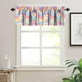 thumbnail image 5 of Retro Hippie Flower Valance Curtains, 60s 70s Boho Daisy Flower Rainbow Valance Curtains for Bedroom Living Room Kitchen 54x18inch, 5 of 6