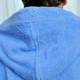 thumbnail image 3 of Hooded Bathrobe Men 100% Cotton Long Terry Towel Big and Tall Towel Bathrobe Male Terry Cloth Bath Robe Sleeping Dressing Gown, 3 of 5