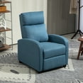 thumbnail image 2 of HOMCOM Fauteuil Inclinable à Poussée pour Cinéma Maison avec Siège Rembourré, Bleu, 2 of 10