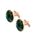 thumbnail image 2 of Frond Men's Stainless Steel Shirt Cufflinks for Formal Attire, 2 of 6