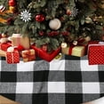 thumbnail image 6 of Christmas Plaid Tree Skirt Fabric Cloth Easy Install Split Design Long-Lasting Tree Base Decor Holiday Gift Accent, 6 of 6