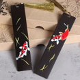 thumbnail image 4 of Chinese Style Painted Koi Carp Sandalwood Bookmark Retro Tassel Pendant Lucky Book Mark School Office Reading Stationery, 4 of 5