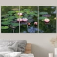 thumbnail image 3 of wall26 - 3 Piece Canvas Wall Art - Beautiful Lotus Flower in The Pond - Modern Home Art Stretched and Framed Ready to Hang - 24"x36"x3 Panels, 3 of 5