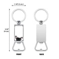 thumbnail image 2 of WIRESTER Household Kitchen Tools Keychains Metal Bottle Opener With Key Ring - Animal French Bulldog Puppy Dog Black, 2 of 6