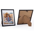 thumbnail image 3 of CRUGLA 4 Pack 8x10 Picture Frame, Black Photo Frame Set Display 8 x 10" Photo with Mats or 9"X11" without Mats for Wall or Tabletop Decor, 3 of 6
