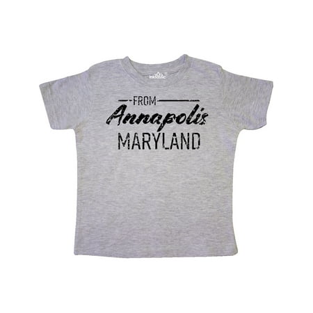 

Inktastic From Annapolis Maryland in Black Distressed Text Gift Toddler Boy or Toddler Girl T-Shirt