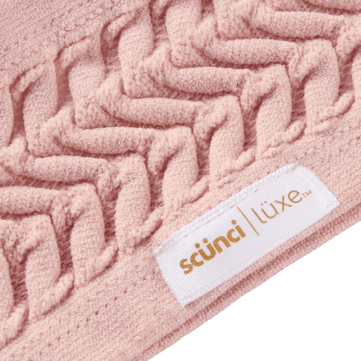 Scunci Luxe by Conair Textured Headwrap, Blush, Gentle Hold Hair Accessory, 1 Count