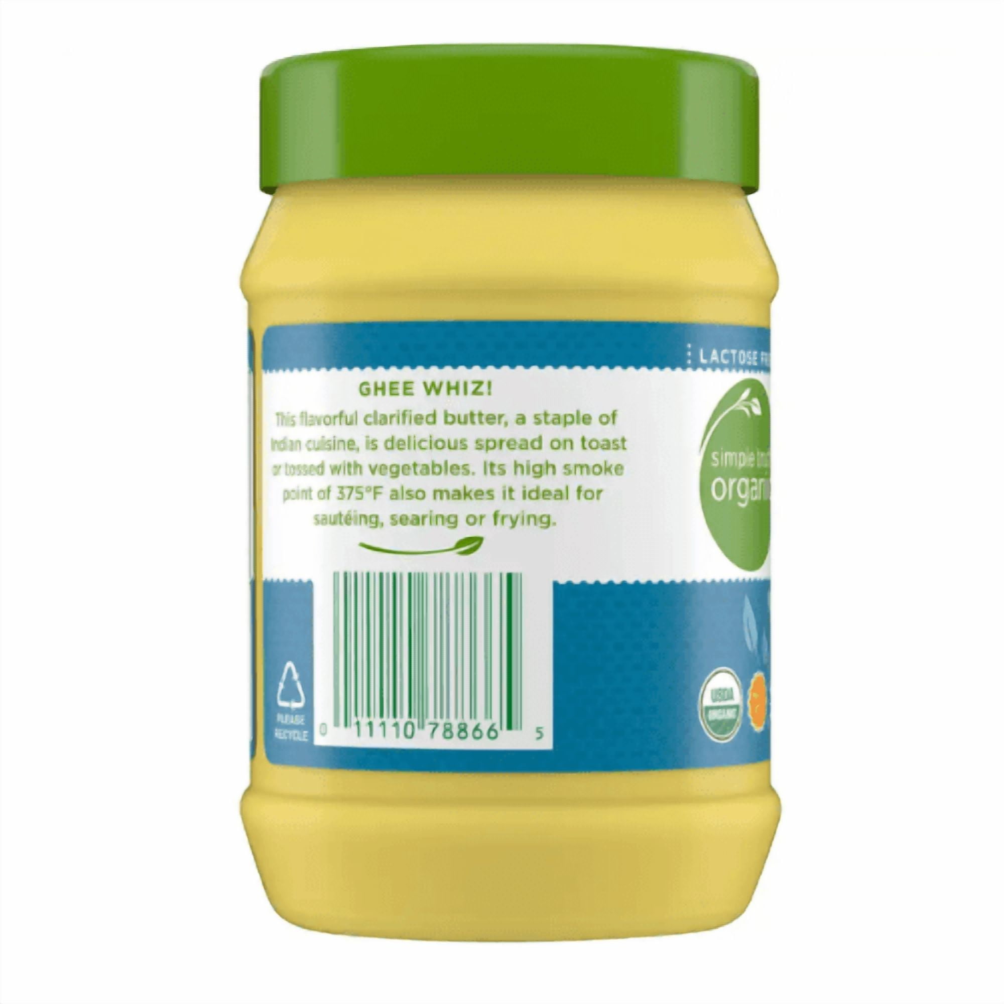 Simple Truth Organic Ghee Clarified Butter USDA Organic Lactose Free Gluten Free 14.8 fl oz, 2 Pack