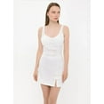 thumbnail image 3 of High-Waist Woven Mini Skirt with Bow Detail, 3 of 6