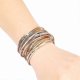 thumbnail image 2 of Leather Wrap Bracelets for Women, Boho Leopard Multi-Layer Crystal Beads Cuff Bracelet Jewelry, 2 of 4