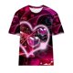 thumbnail image 4 of Fiudx Ofertas Relámpago Blusa de Manga Corta Estampada a La Moda para Mujer, Blusas Informales con Cuello Redondo, 4 of 4