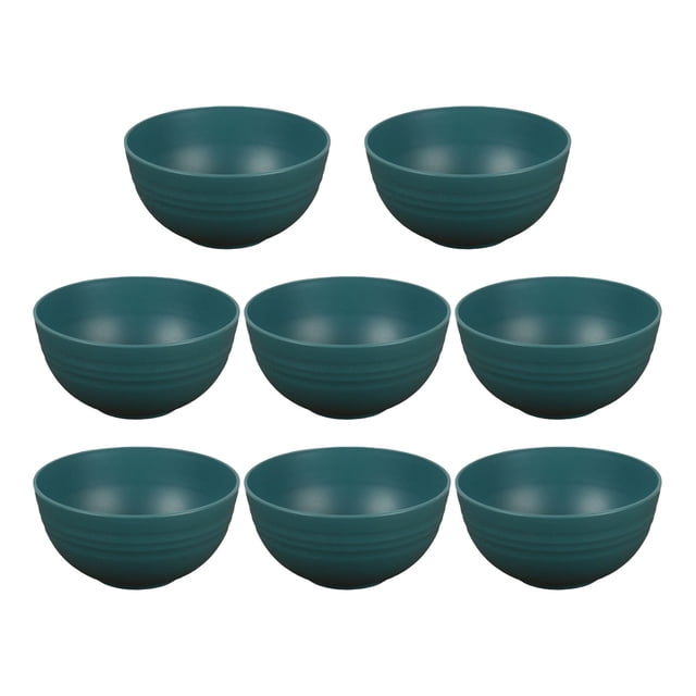 Dinnerware Set 8Pcs Cereal Bowls Dishwasher & Microwave Wheat Bowls Easy to Clean Lightweight Desserts & Soup Bowl Portable for Picnics ,Snack Plastic Bowls Set,Multi Color