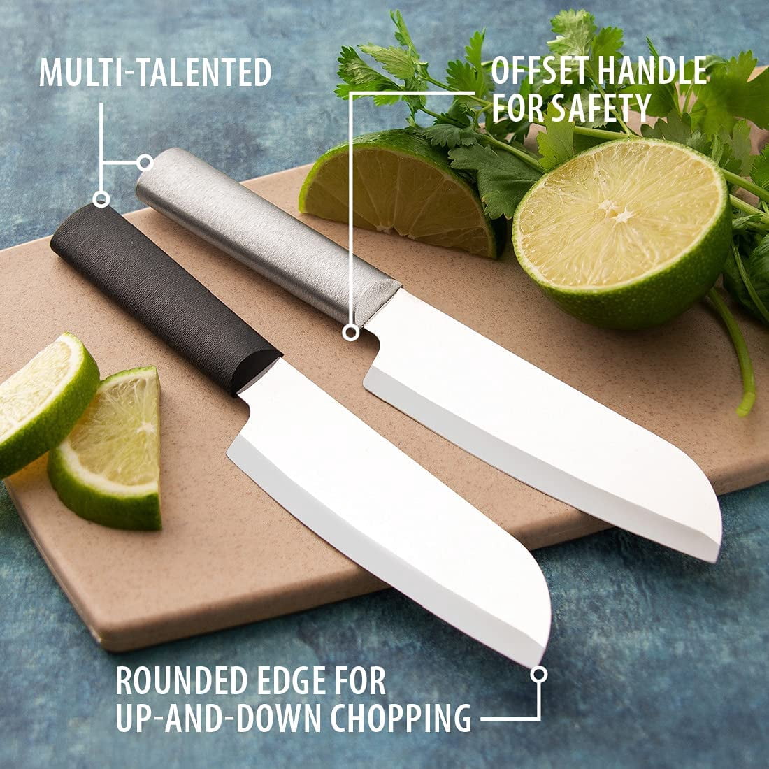 Rada Cutlery Cook's Utility Knife, Silver Handle, Pack of 2