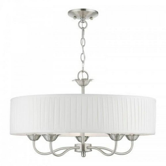 5 Light Pendant in Transitional Style-14 inches Tall and 23 inches Wide-Brushed Nickel Finish Bailey Street Home 218-Bel-4615503