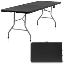 SUGIFT Folding Table 8ft Portable, Durable, and Heavy-Duty Design Fodable Table for Indoor/Outdoor Events, Black