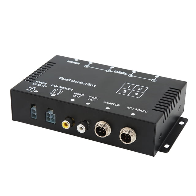 Divisor De Vídeo De 4 Canales, Interruptor De Imagen, Interruptor De Vídeo Para Cámara De Estacionamiento, Alta Definición DC12V 24V Para Camión Para Barco