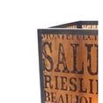 thumbnail image 2 of Cuboidal Metal and Glass Candleholder with Typography, Black and Clear, 2 of 5