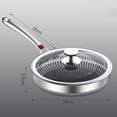 thumbnail image 1 of 316 Stainless Steel Frying Pan Household Non-Stick Pan Induction Cooker Pot, 1 of 9