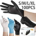 thumbnail image 2 of Hands DIY 100pcs Professional Nitrile Gloves Multi-Purpose Vinyl Gloves Safety Work Gloves Latex Powder Free Gardening Nitrile Gloves for Home Kitchen Outdoor Use 9 Inch, 2 of 7