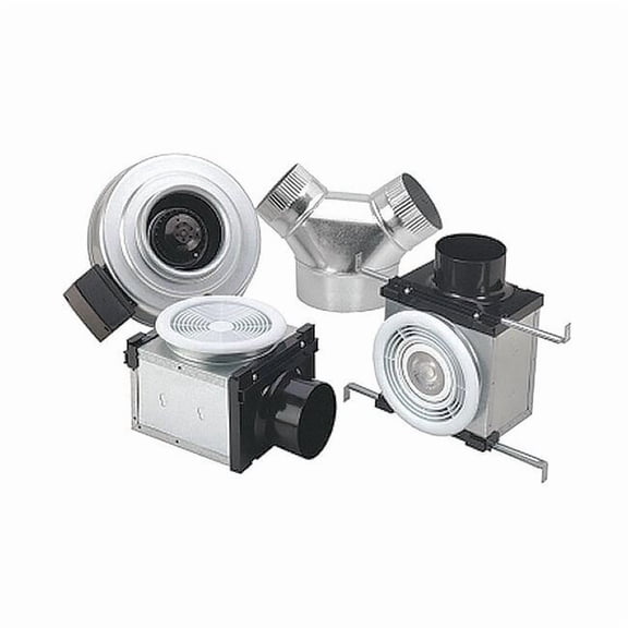 Fantech Steel 11"D,13.9"H,7.3"W Inline Duct Fan 88445