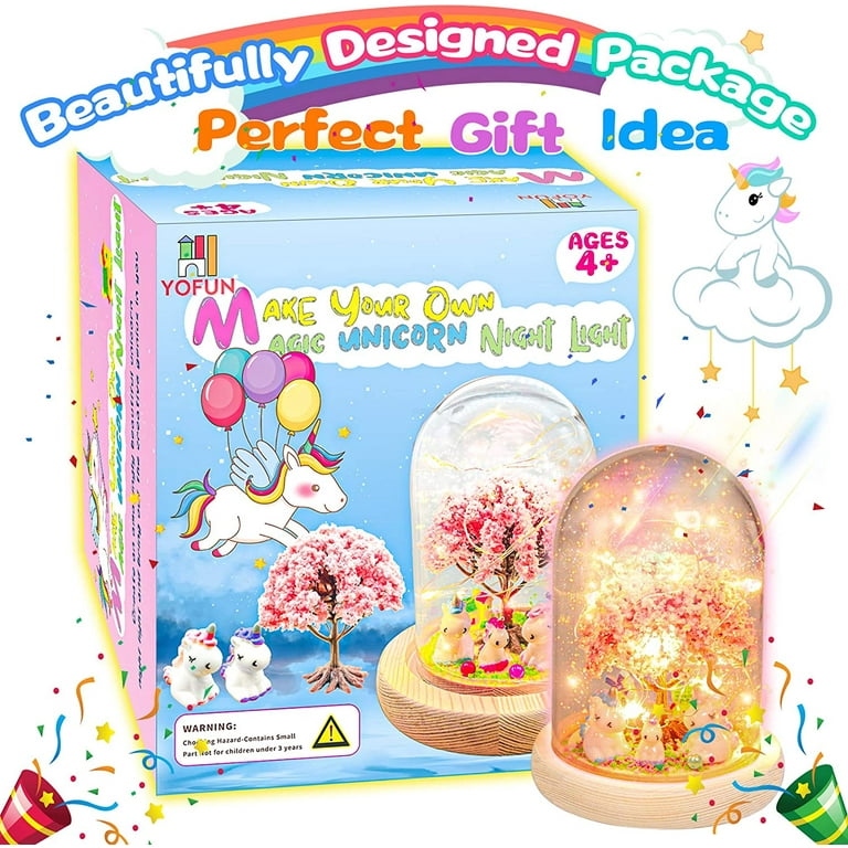 dededa 2Pcs Paint Your Own Unicorn Night Light Art Kit, Arts and Crafts for  Kids Ages 4-8,Unicorn Toys Unicorns Gifts for Girls Ages 6-8 Painting Kit