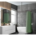 thumbnail image 6 of Utopia Alley Rustproof Wall Mounted Aluminum D-shape Shower Curtain Rods With Ceiling Support for Freestanding Tubs, 60 Inch Large Size by 25 Inch, Oil Rubbed Bronze + White Shower curtain 180x70in, 6 of 10
