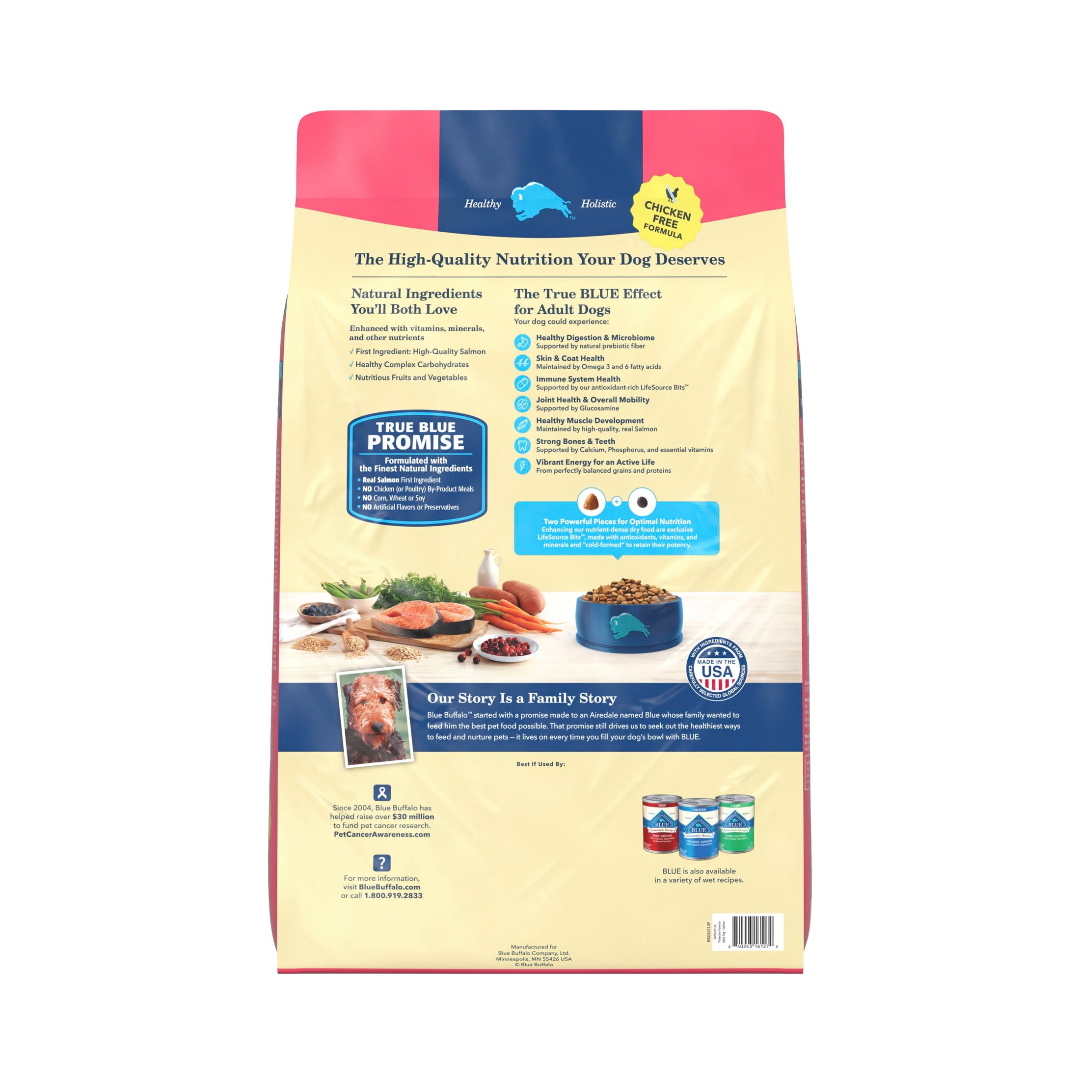 Blue Buffalo Life Protection Formula, Natural Adult Dry Dog Food, Salmon, 24lb