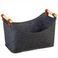 thumbnail image 2 of Cesta de Leña Plegable de Gran Capacidad, 57 L, Bolsa de Transporte de Leña para Leña, Periódicos, Ropa, 2 of 8
