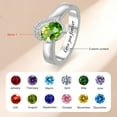 thumbnail image 2 of YUPPOLKR Personalized Mothers Ring with 1-9 Birthstones Sterling Silver Engraved Size 5-12 Mother’s Daughter Grandma Ring Customized Anniversary Promise Rings for Grandma Women Wife, 2 of 7