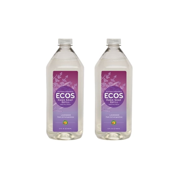 Earth Friendly Products Hand Soap Refill, Lavender, 32 Ounce 2-Packs