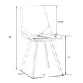 thumbnail image 3 of LeisureMod Markley 19" Polyurethane Dining Chair with Metal Legs in Light Gray, 3 of 7
