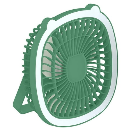 

Tiitstoy Desktop Fashion and Convenient Mute 3-Speed Fan Night Light Wall-Mounted Two-In-One Usb Charging Mini Fan