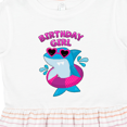 thumbnail image 4 of Inktastic Birthday Girl Shark Pool Party Girls Toddler Dress, 4 of 5