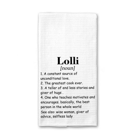 

Lolli Kitchen Towels - Lolli Noun Definition Towels - Dish Towel - Kitchen Towel Gift For Her - Gifts Lolli Birthday- Christmas- Mothers Day - Kitchen Soft And Absorbent Kitchen Tea Towel C43