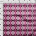 thumbnail image 2 of oneOone Cotton Poplin Pink Fabric Argyle Check Sewing Material Print Fabric By The Yard 42 Inches Wide, 2 of 4