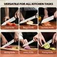thumbnail image 2 of Vesteel Knife Block Set for Kitchen, 15-Piece High Carbon Stainless Steel Knives Set with Ergonomic Handle, Ultra-sharp & Rust Resistant, White, 2 of 9
