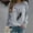 Grey, variant on Jsaierl Lightning Deals of Today Womens Crewneck Sweatshirts Plus Size Casual Feather Print Sweatshirt Top Long Sleeve Fashion Fall Pullover Sweatshirts