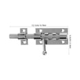 thumbnail image 2 of OULII Slide Bolt Latch 1Pack Rectangular Anti Theft Locking Mechanism for Homeowners, 2 of 8