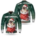 thumbnail image 3 of Santa Surprise Gift Pug Merry Cheerful Christmas All Over Print 3D Baseball Jacket Dog Lover Gifts Bomber Jacket Softball - 12021, 3 of 6