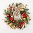 thumbnail image 7 of NIUBWJL 17.72 Inch Christmas Wreath With Red And Gold Ornaments Flowers And Bows Festive Front Door Wreath For Indoor And Outdoor Christmas Decorations, 7 of 7