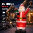 thumbnail image 3 of 8ft Christmas Inflatable Waving Santa with Gift Bag & LED Lights, Outdoor Indoor Xmas Decoration for Yard, Garden & Christmas Holiday Party, 3 of 12