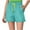 Light Blue, variant on ITSAME Womens Bermuda Shorts, Elastic Waist Pockets Solid Summer Beach Sports Shorts Green XL