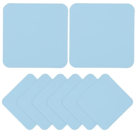

unbranded 8 Pcs Practical Pot Mat Counter Mats Reusable Pot Holder Silicone Placemat Sky-blue 9.00X9.00X0.75CM
